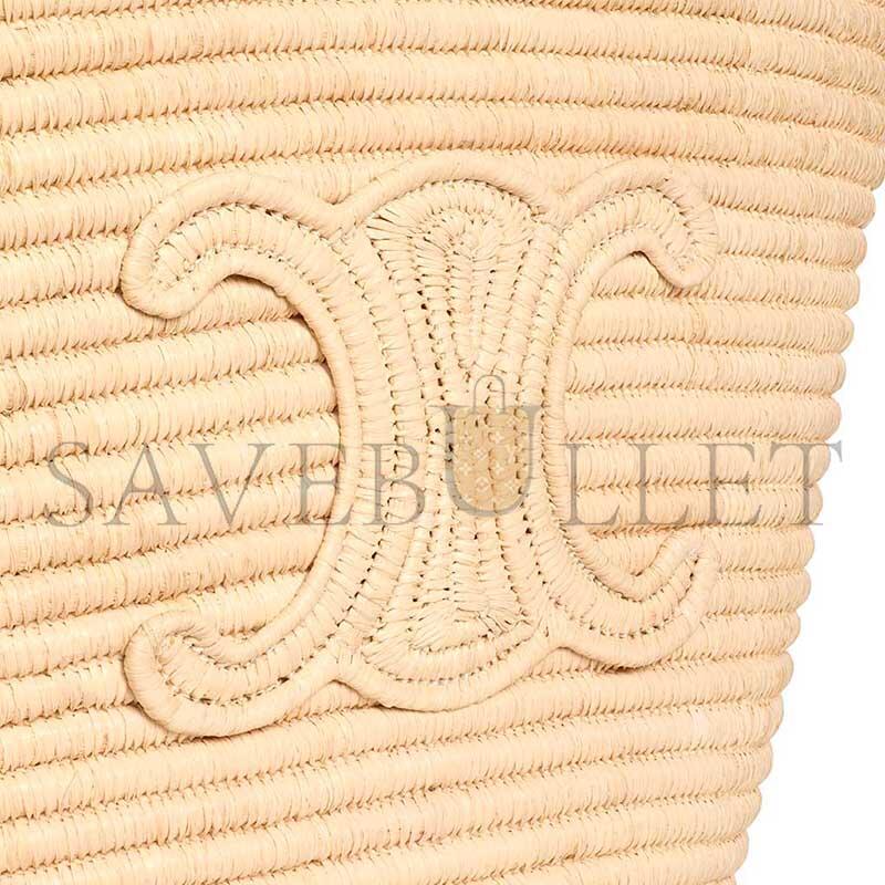 CELINE BRAIDED PANIER IN RAFFIA 121922GTI.02VG (21*20*15cm)